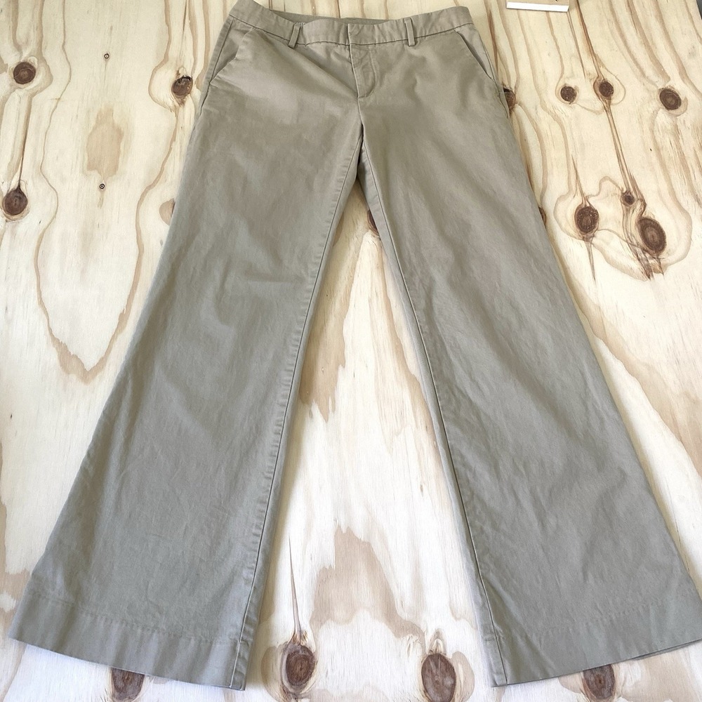 Khakis by Gap Perfect Khaki Women's Beige Wide Leg Pants Size 8 Regular